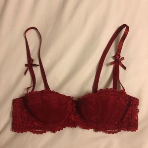 Red Lace Adjustable Bra
